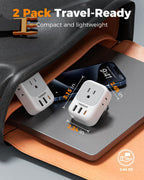 TESSAN European Travel Plug Adapter 2 Pack, Type C Plug