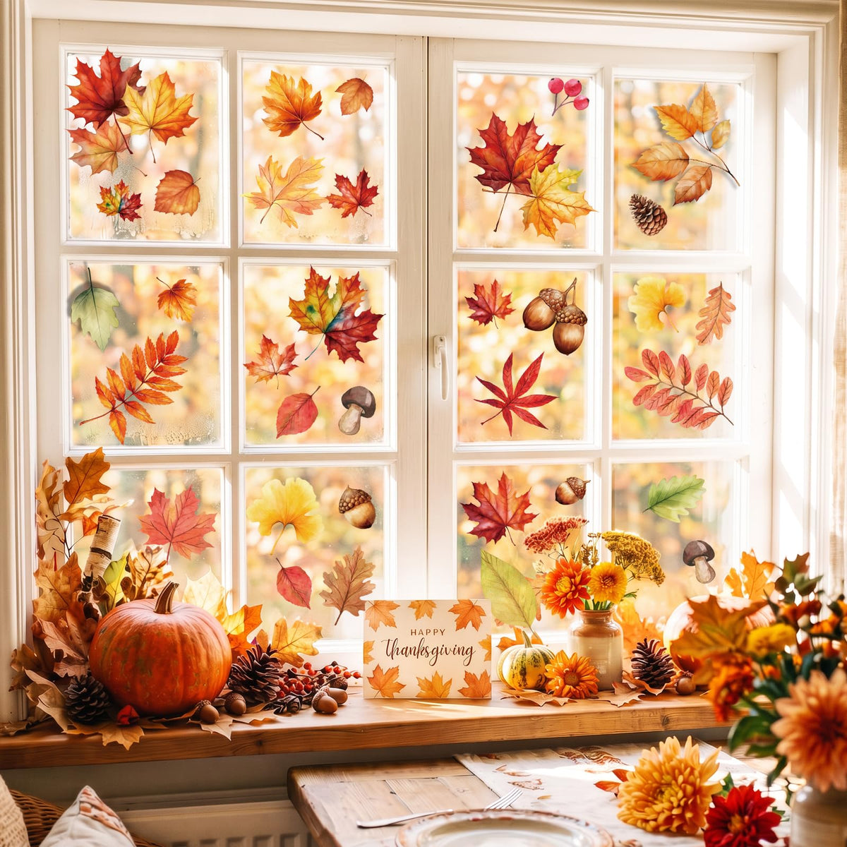 Christmas Window Clings for Glass Windows, Stickers for Window Decorations