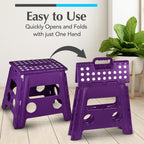 Handy Laundry Folding Step Stool 9 Inch, Pink, Non-Slip Holds 300 lbs