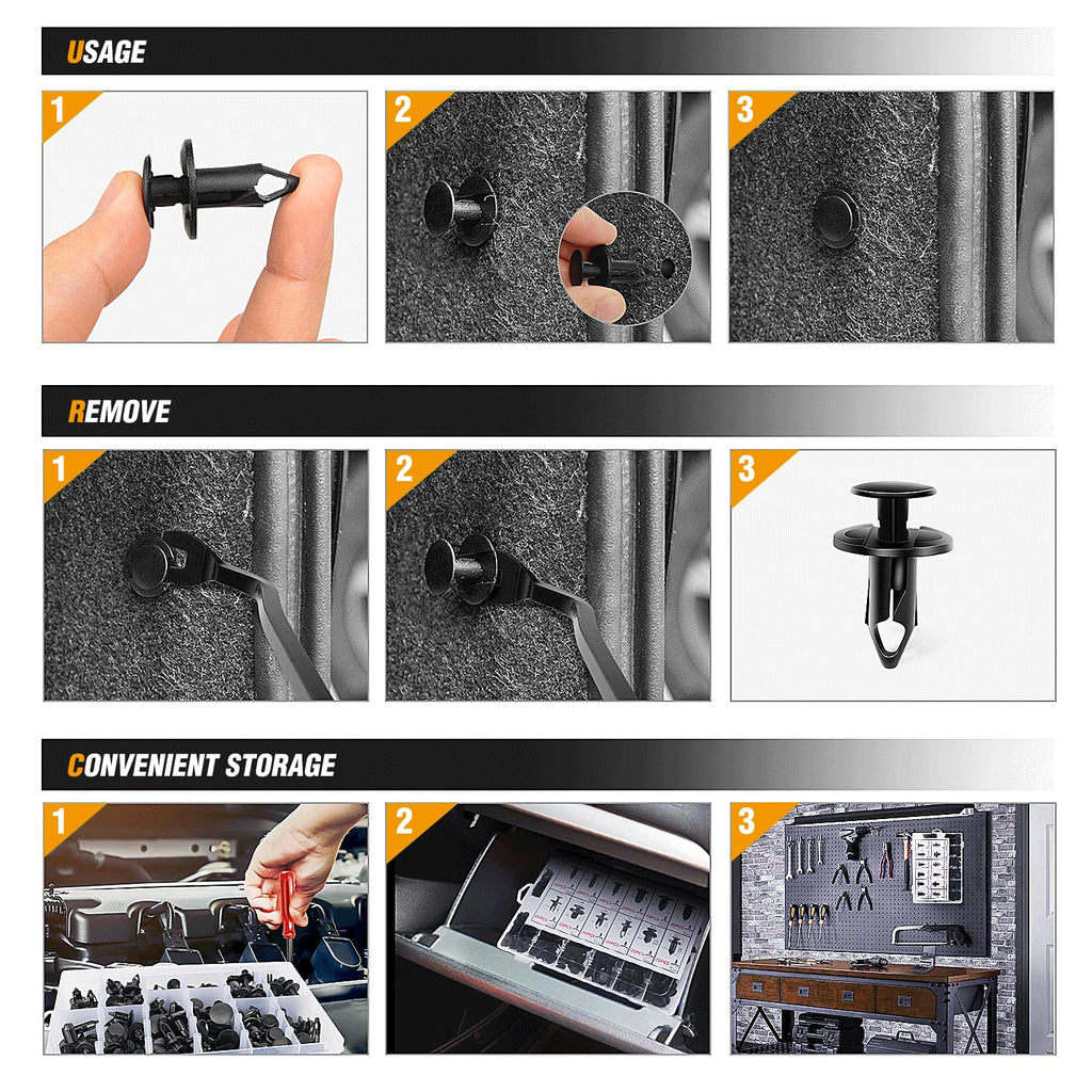 GOOACC 238Pcs Auto Trim Removal Tool and Push Pin Retainer Clip Set