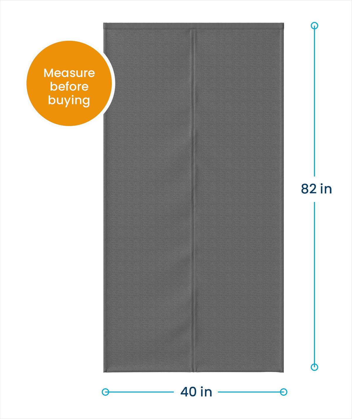 Flux Phenom Magnetic Screen Door (White) - Bugs Out, Breeze in - 9min Install Auto-Sealing Heavy Duty Double Stitched Mesh, 52 Magnets, Hands Free Patio Doors Net, Pet & Kid Friendly, 38 x 82 Inch
