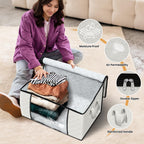 Fab totes 6 Pack Storage Bags for Clothes Blanket Storage Bins with Lids