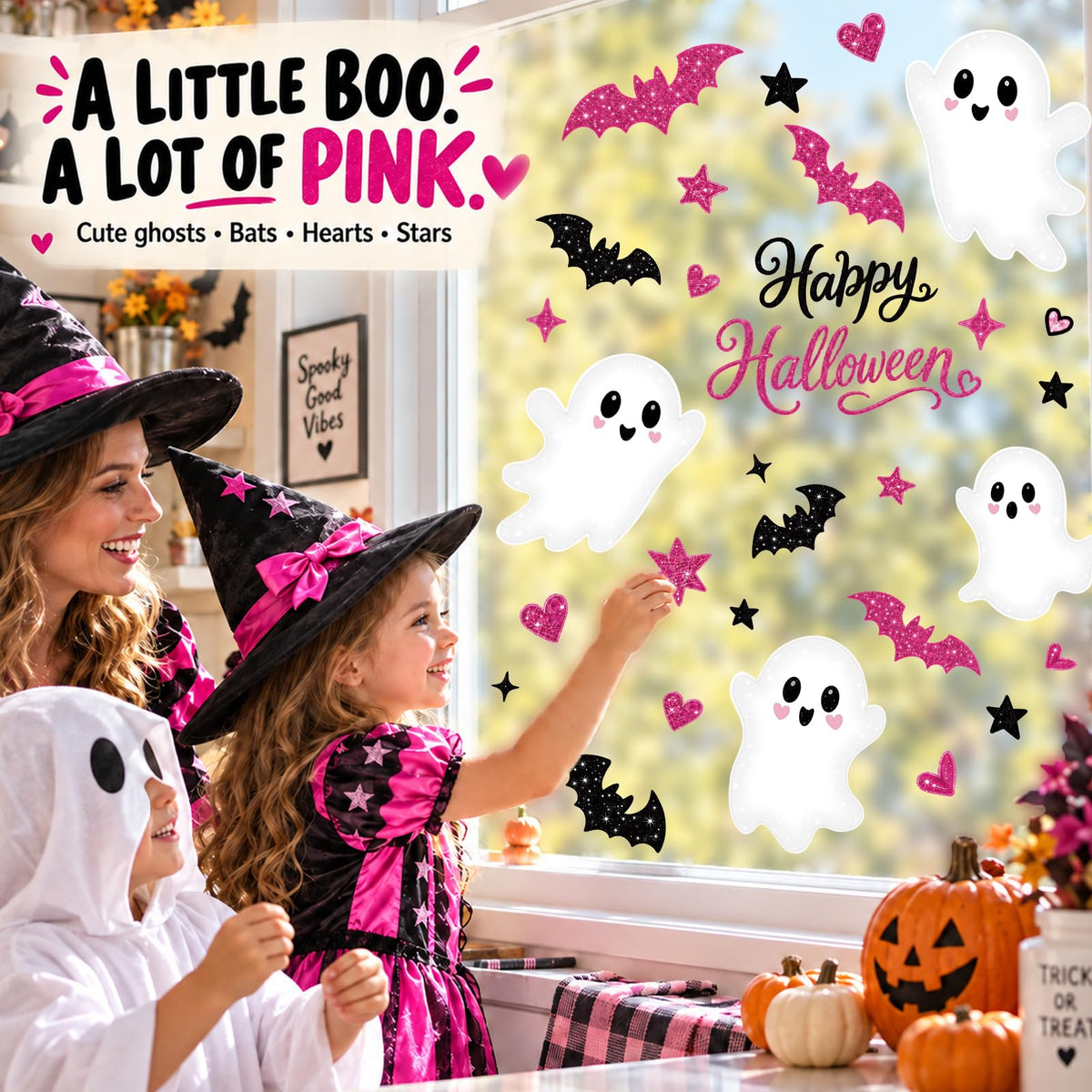 Holiday Window Clings for Home Decorations (Romantic)