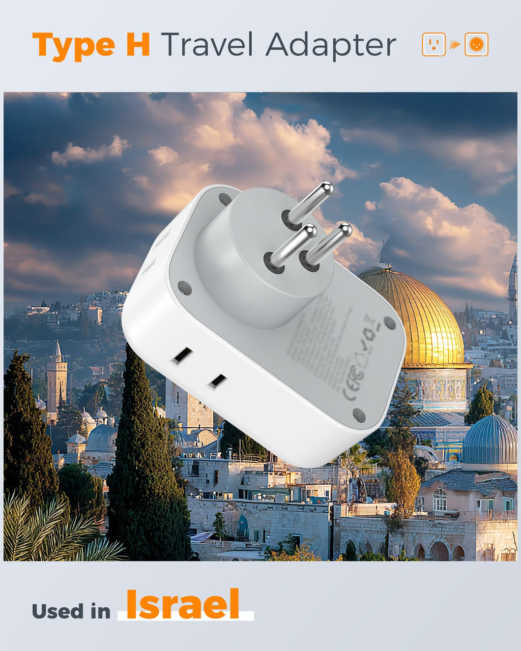 TESSAN European Travel Plug Adapter 2 Pack, Type C Plug