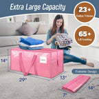 6 Pack Extra Heavy Duty Large Moving Bags with Strong Zipper, Dark Blue