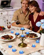 Amagic 12Pack Blue Flameless LED Tea Lights Candles Battery Operated