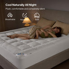 BEDLORE Twin Mattress Topper, Thick Soft Pillow Top Bed Topper