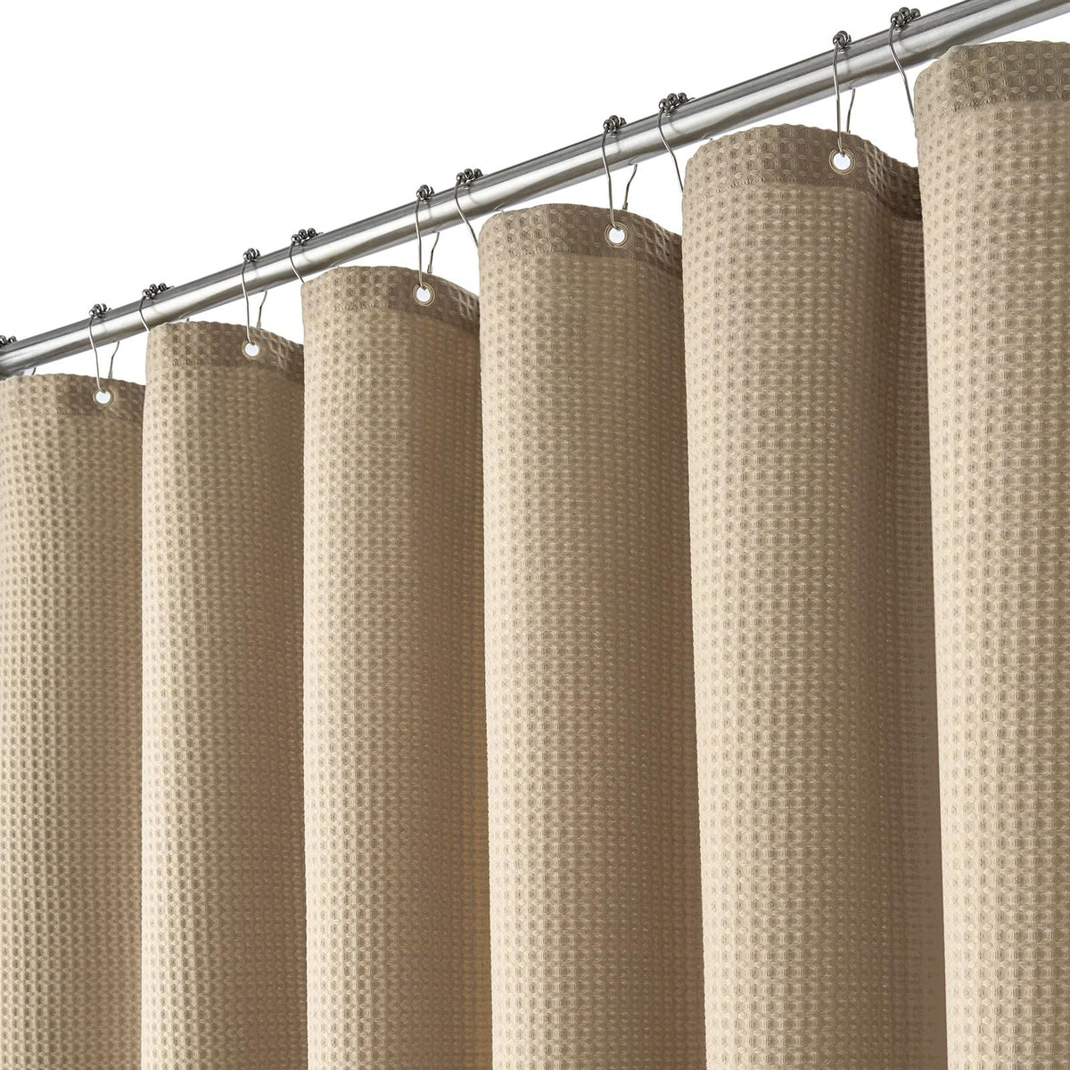 Dynamene Extra Long Waffle Shower Curtain 256 GSM 72"x90" Moonlight Blue