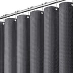 Dynamene Extra Long Waffle Shower Curtain 256 GSM 72"x90" Moonlight Blue