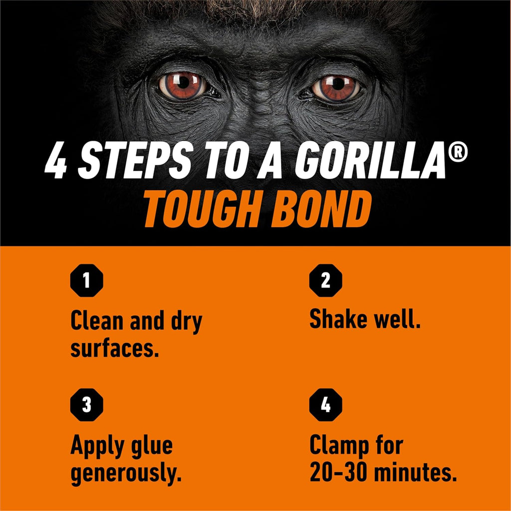 Gorilla Ultimate Waterproof Wood Glue, Natural Color, 8 oz