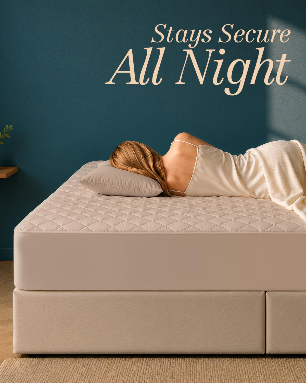 Twin Mattress Pad, Quilted Mattress Protector Topper fits 16" Deep Pocket