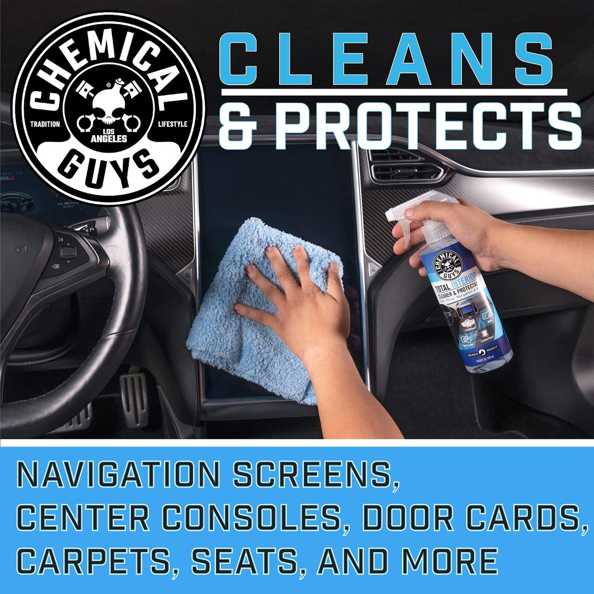 Chemical Guys, Total Interior Cleaner & Protectant, Leather & Vinyl, 16 oz