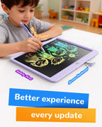 KOKODI LCD Writing Tablet, 12 Inch Colorful Toddler Doodle Board Drawing Tablet, Erasable Reusable Electronic Drawing Pads, Educational and Learning Toy for 3-6 Years Old Boy and Girls(Blue)