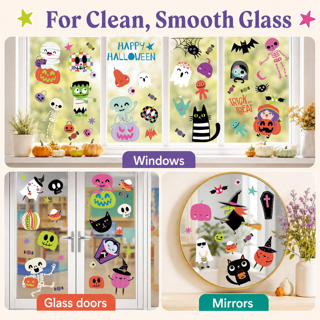 Holiday Window Clings for Home Decorations (Romantic)