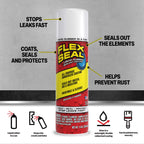 Flex Seal Spray Rubber Sealant Coating, Waterproof, Clear, 17 oz, 2-Pack