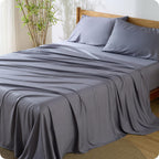 Bedsure PureWoven 100% Rayon Derived from Bamboo, Queen Sheets, 4 Pieces