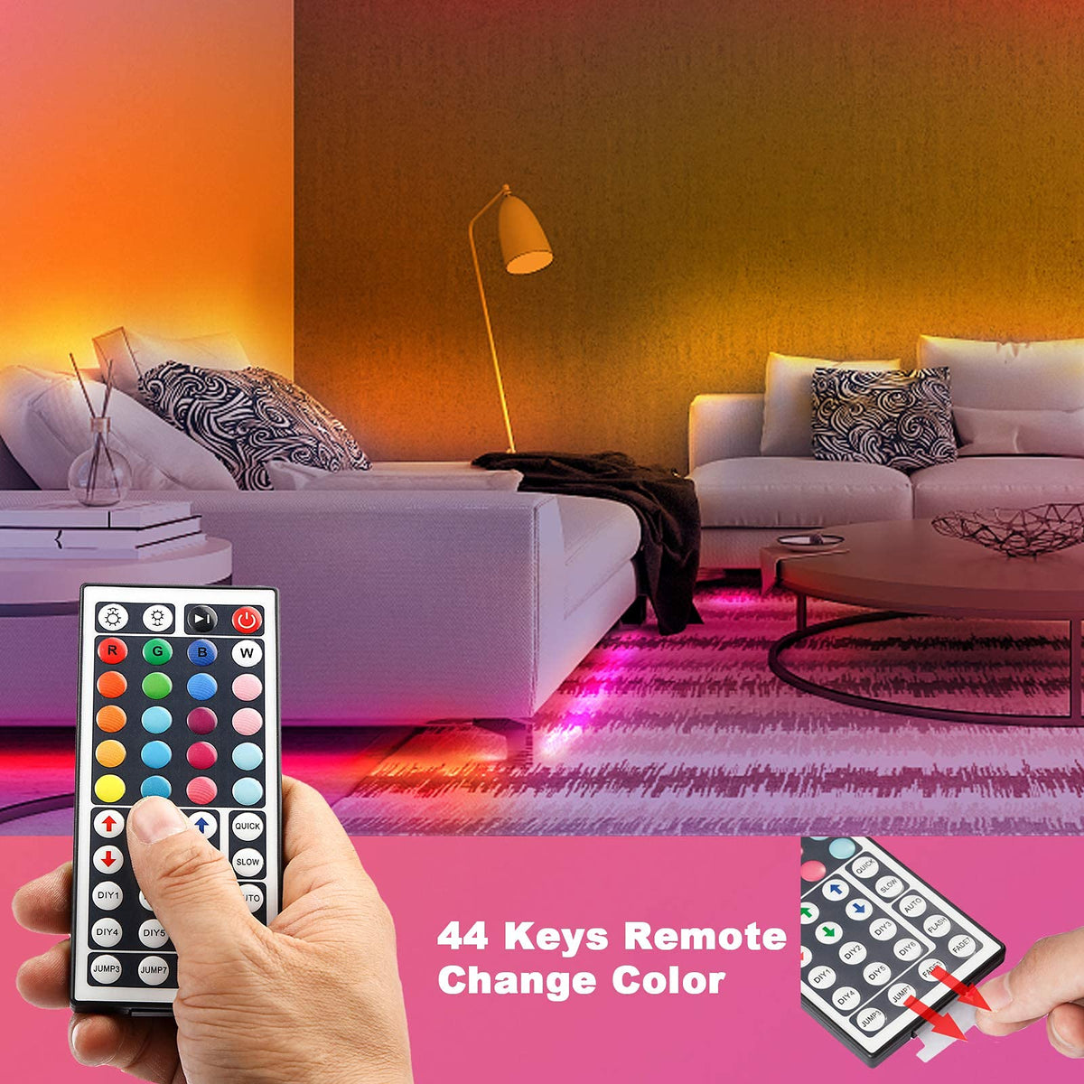 DAYBETTER LED Strip Lights 110ft RGB Music Sync Smart App Control 1 Roll