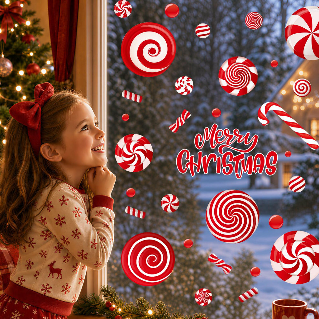 Christmas Window Clings for Glass Windows, Stickers for Window Decorations