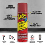 Flex Seal Spray Rubber Sealant Coating, Waterproof, Clear, 17 oz, 2-Pack