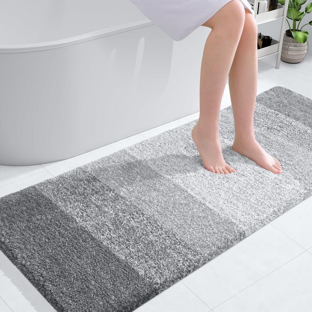 OLANLY Small Bathroom Rugs 24x16, Extra Soft Absorbent Microfiber Bath Rugs