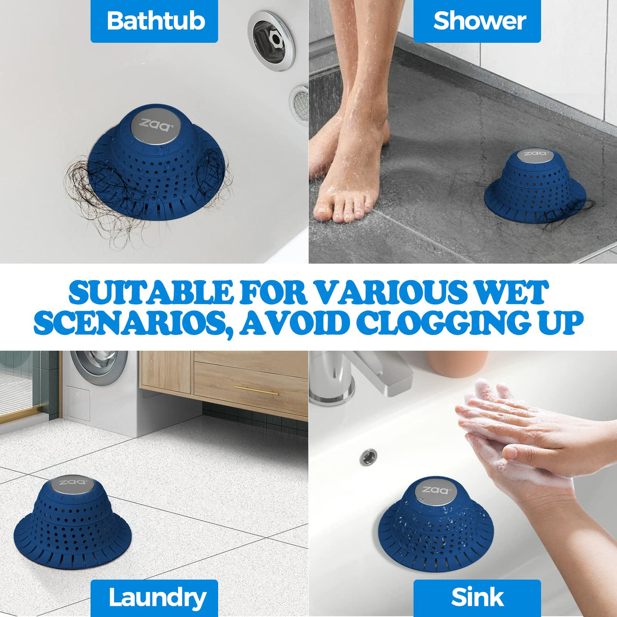 zaa Shower Drain Hair Catcher Bathtub Drain Strainer Sink Drain Protector