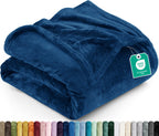 Utopia Bedding Ultra Soft Fleece Bed Blanket Queen Size Grey (90x90 Inches)