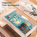 A-LuGei 【Military Grade】 Drawer Organizer for Vanity Bathroom Makeup Desk