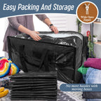 6 Pack Extra Heavy Duty Large Moving Bags with Strong Zipper, Dark Blue