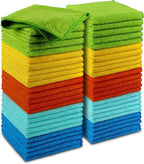 AIDEA Microfiber Cleaning Cloth-50PK, Microfiber Towels for Cars, 12"×12"