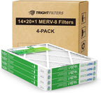 TRIGHTFILTERS 14x20x1 Air Filter 4 Pack, MERV 8 Filter Replacement