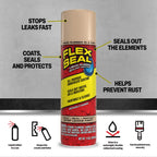Flex Seal Spray Rubber Sealant Coating, Waterproof, Clear, 17 oz, 2-Pack