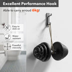 pickpiff 13LB Strong Stick-on Hooks for Coat & Towel, Black 4 Pack
