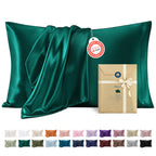 Bedsure Satin Pillowcase Standard Set of 2, Similar to Silk Pillowcase Grey