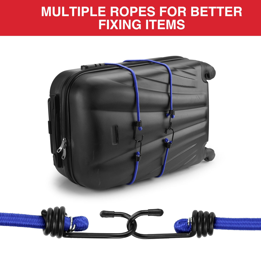 WORKPRO 24" Bungee Cords with Hooks, 4 Pack Heavy Duty Outdoor Bungee Strap