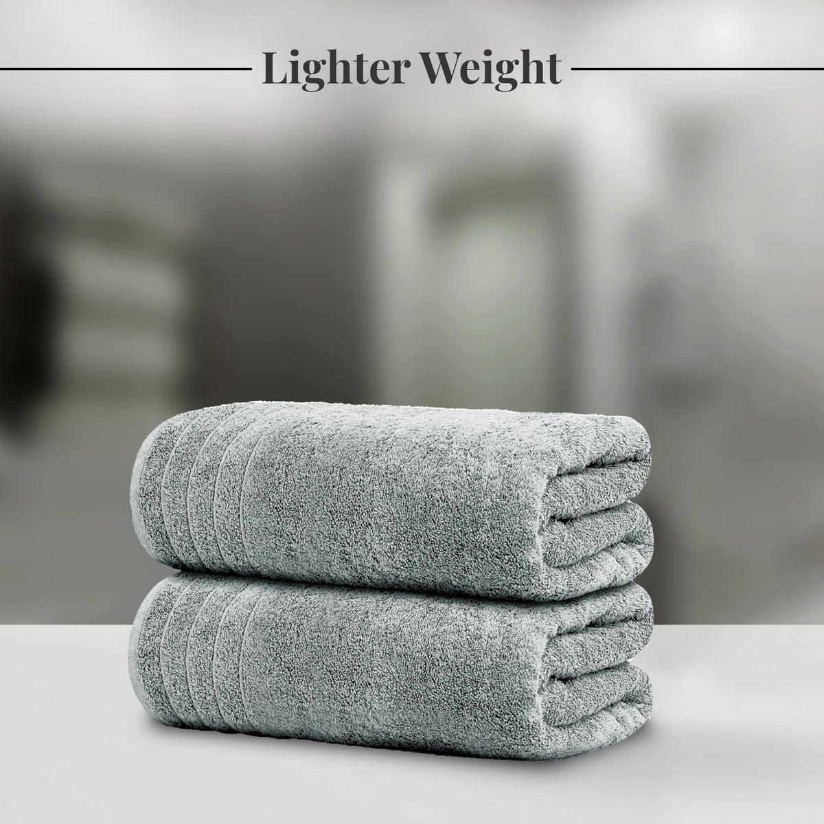 Tens Towels 4 Piece Extra Large Bath Towels 30 x 60 Inches, Dark Grey