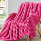 BEDELITE Ribbed Full Size Blanket for Bed, Olive Green, 84"x90"