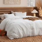 Bedsure King Comforter Set Prewashed Soft Bedding Set 3Pcs Beige 104"x90"