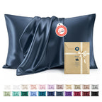 Bedsure Satin Pillowcase Standard Set of 2, Similar to Silk Pillowcase Grey