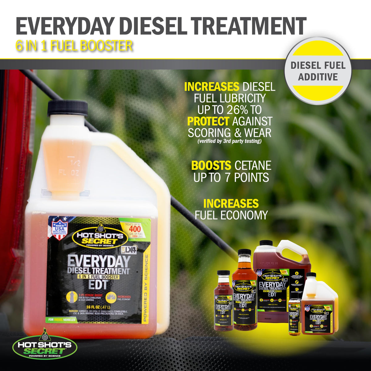 Hot Shot's Secret Everyday Diesel Treatment EDT, 16 oz