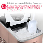 Frigidaire 26 Lbs per Day Portable Compact Maker, Ice Making Machine, Stainless, Medium