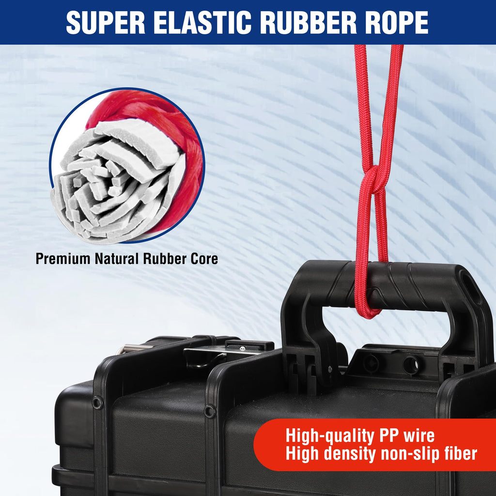 WORKPRO 24" Bungee Cords with Hooks, 4 Pack Heavy Duty Outdoor Bungee Strap