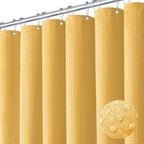 Dynamene Extra Long Waffle Shower Curtain 256 GSM 72"x90" Moonlight Blue