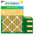 Filterbuy 20x20x1 Air Filter MERV 11 Pet & Allergy Defense (4-Pack)