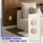 ENERLITES 10 Pack Outlet Covers Wall Plate for Duplex Receptacle, White
