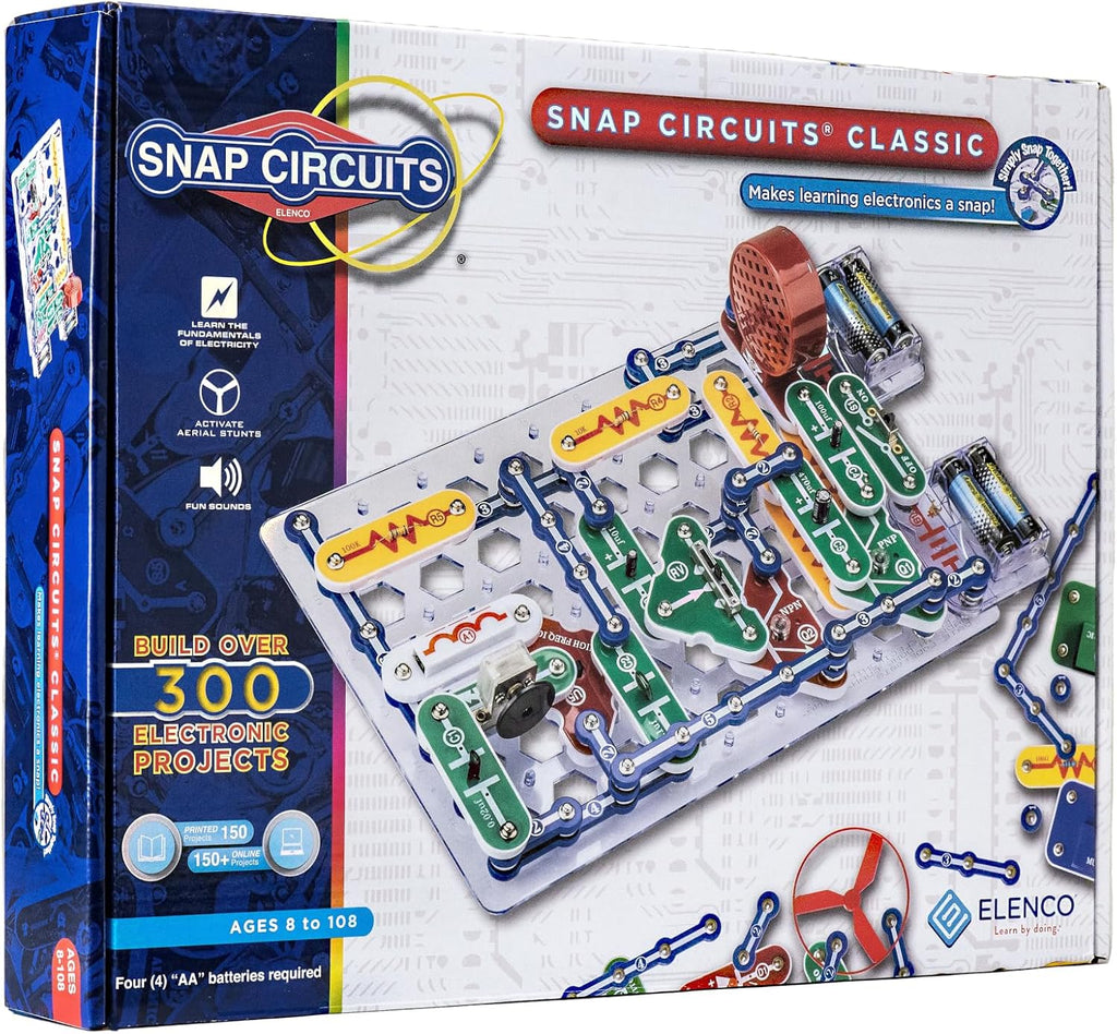 SNAP CIRCUITS Classic SC-300 STEM Electronics Kit, 300+ Projects, Ages 8+