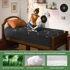 BEDLORE Twin Mattress Topper, Thick Soft Pillow Top Bed Topper