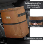 HOTOR Car Trash Can, Leakproof Car Organizer, 2-Gallon, Brown