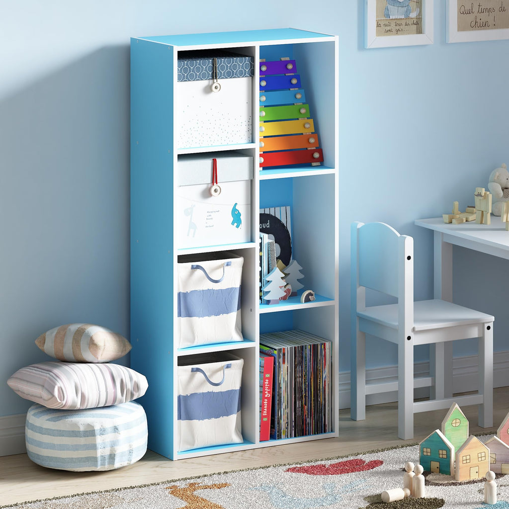 Furinno LUDER Book Shelf, 5-Tier Bookshelf, Bookcase with Open Shelves, 9.4 x 15.8 x 52, Easy Assembly, for Living Room, Bedroom, Home Office, White