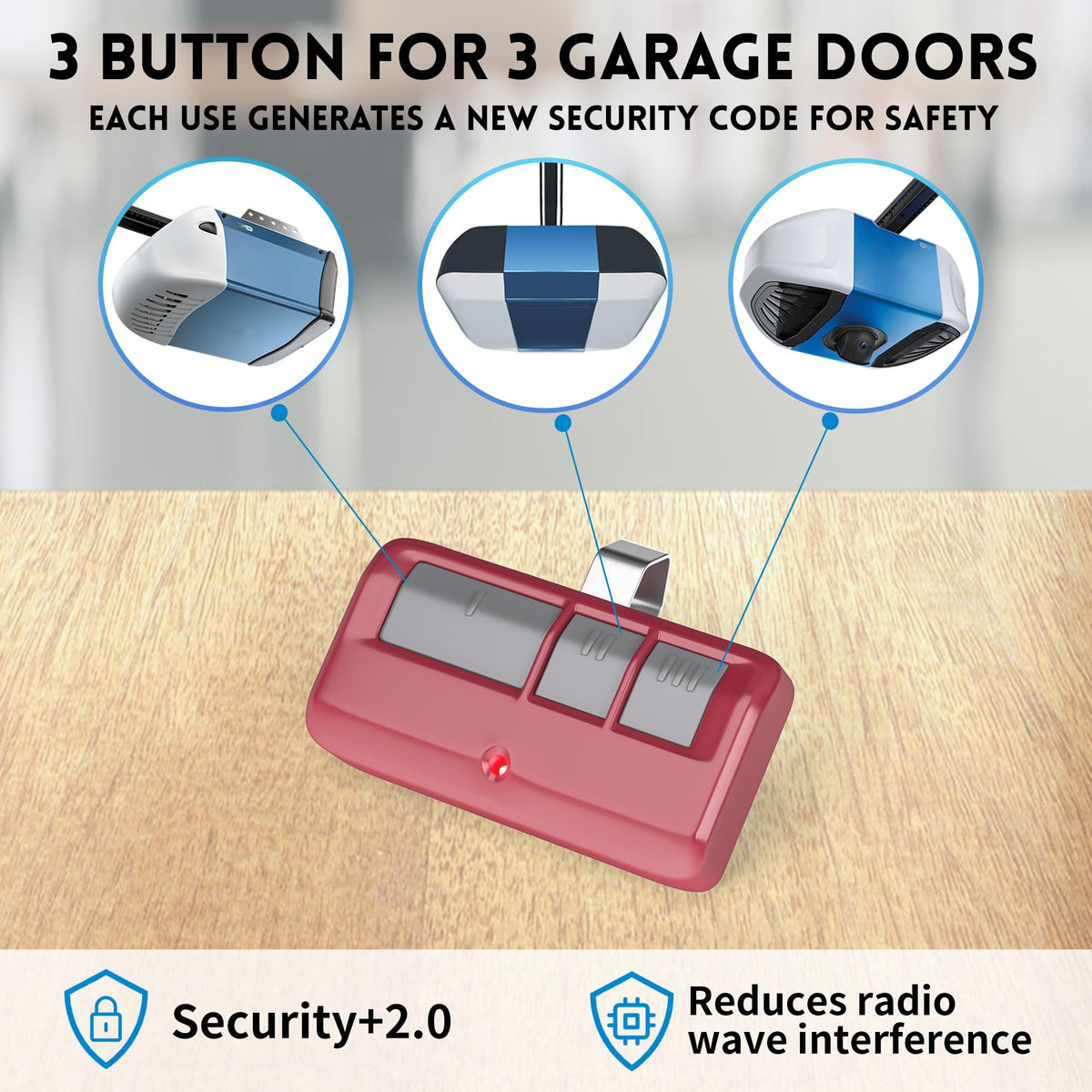 2 for LiftMaster Chamberlain Craftsman Garage Door Opener Remote