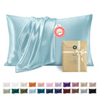 Bedsure Satin Pillowcase Standard Set of 2, Similar to Silk Pillowcase Grey